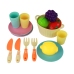 Kitchen Set Crockery Vegetables For Cutting 21 Pieces. Accessories