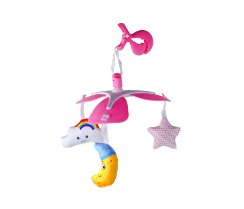 Baby Bed Carousel Sky Clip Pink