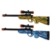 Small Rifles Pistols Sound Lights Movable Barrel Blue Gold