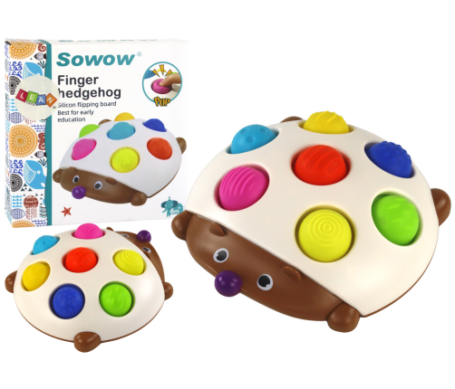 Hedgehog Sensory Toy Educational Board with Tabs