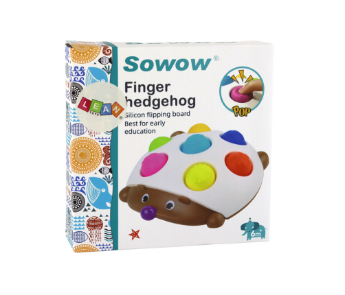 Hedgehog Sensory Toy Educational Board with Tabs