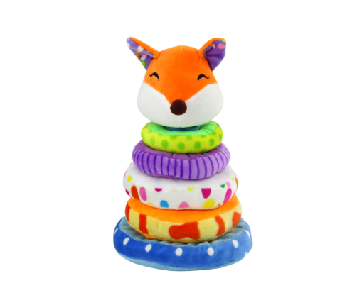 Plush Pyramid Fox Educational Mascot Colorful 27 cm