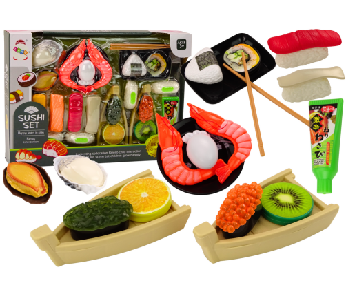 Sushi Toy Set, Shrimp Accessories for Children, 24 pieces.