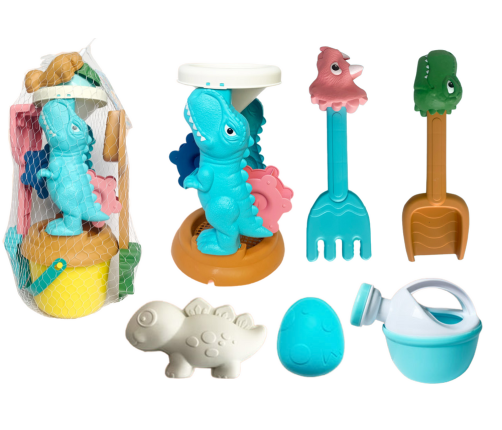 Sand Toy Set, Grinder, Bucket, Dinosaur Molds