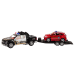 Police Set Car Pickup Off-Road Tow Truck Trailer Police