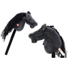 Plush Horse Head On A Stick Hobby Horse Long-haired Horse Black sounds