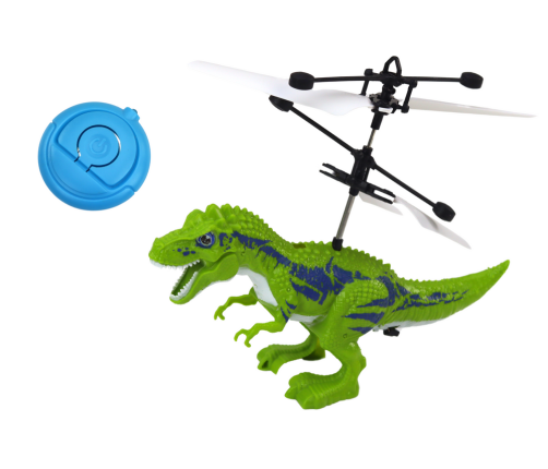 Flying Dinosaur Hand Controlled Helicopter Green