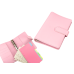 Notebook With Accessories Line Checkered Accessories Leather Pink