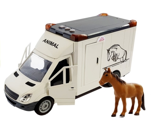 Horse Transport Vehicle White