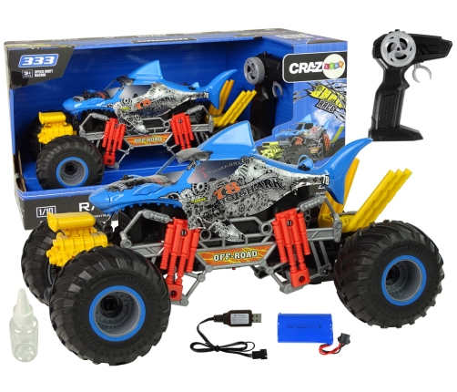 Remote Controlled Shark Terrain Car 1:10 2.4G Blue 15 km/h Steam