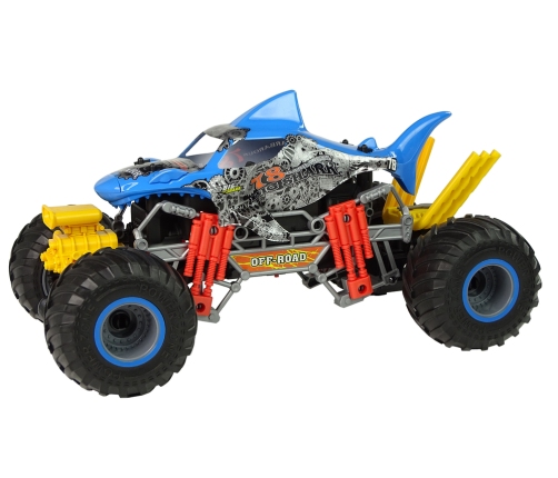 Remote Controlled Shark Terrain Car 1:10 2.4G Blue 15 km/h Steam