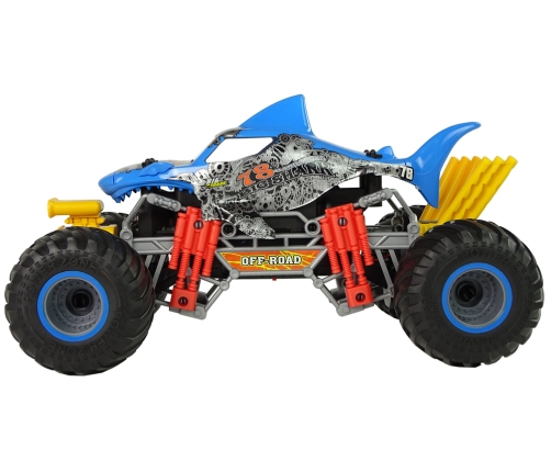 Remote Controlled Shark Terrain Car 1:10 2.4G Blue 15 km/h Steam