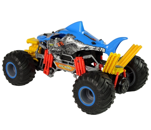 Remote Controlled Shark Terrain Car 1:10 2.4G Blue 15 km/h Steam