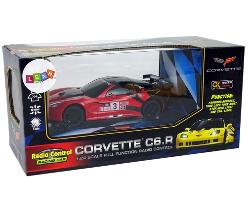 Sports Car R/C 1:24 Corvette C6.R Red 2.4 G Lights