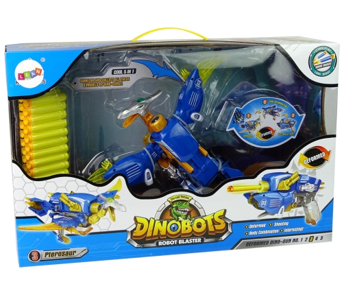 Dinobots 2 in 1 Dinosaur Shotgun Blue Pterosaur Shield