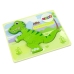 Wooden Isanosaurus Green Dinosaur Puzzle