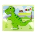 Wooden Isanosaurus Green Dinosaur Puzzle