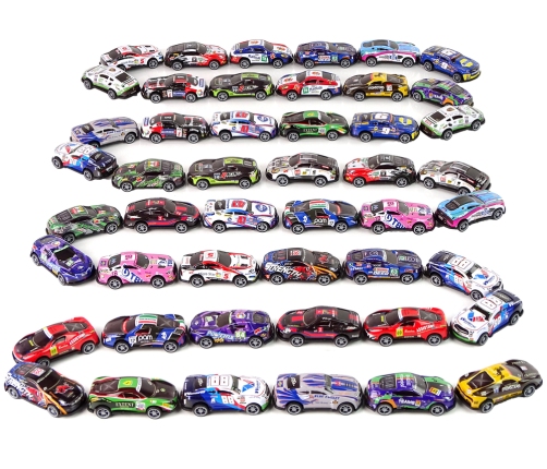 Set of Metal Sports Cars Resoraks Various Colours 48 Pieces