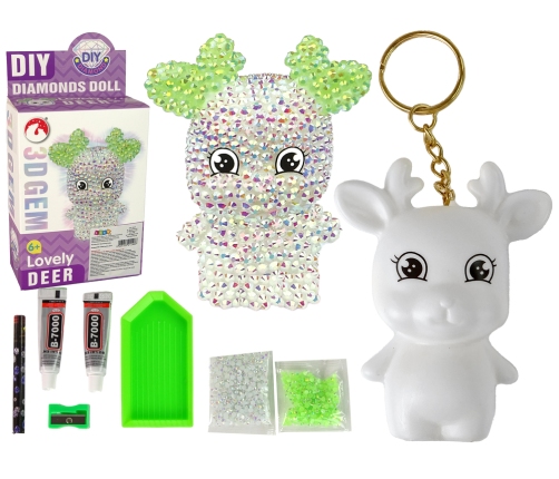 DIY Diamond Creative Kit  White Reindeer 3D