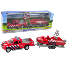 Off-road car with Red Motorboat  HXCL010