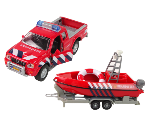 Off-road car with Red Motorboat  HXCL010