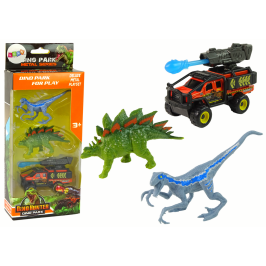 Dinosaurs Figures Car With Rocket Set