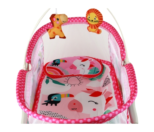 Multifunctional Bed Rocker 2in1 Children's Mat Sounds Vibrations Pink