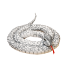 Plush Gray Snake Mascot 110 cm