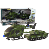 Military Set Tank Vehicle Military Helicopter Sound Lights 1:32