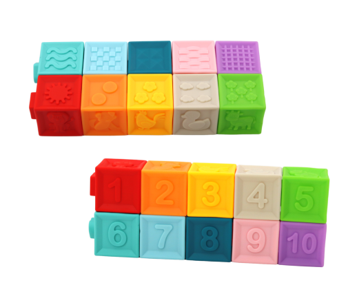 Educational Puzzle For Toddlers, Blocks, Shapes, Numbers