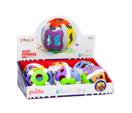 Sensory Ball For Babies, Rubber, Lights, Sounds, Colorful