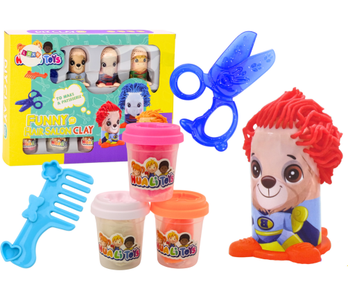 Set of Creative Playdough People, Hairdressing Salon Accessories