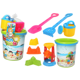 Sand Toy Set, Bucket, Grinder, Watering Can, Colorful Molds