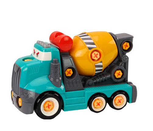 Cartoon Concrete Mixer Truck DIY Turning Turquoise