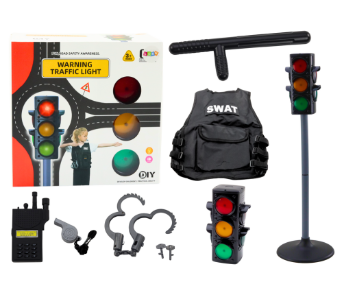 Policeman Educational Set Traffic Control Signal 10 Pieces