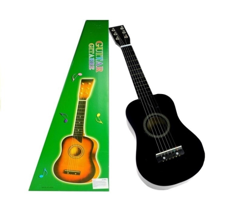 Classic Wooden Guitar For Kids Black Looking Like Real