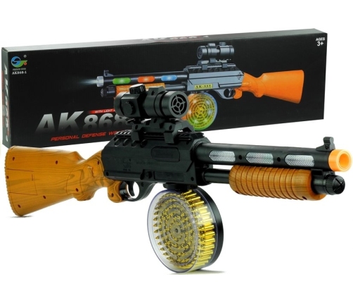 Machine Gun Weapon AK 868-1 Shines & Plays 60 cm