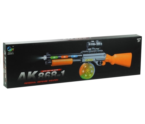 Machine Gun Weapon AK 868-1 Shines & Plays 60 cm