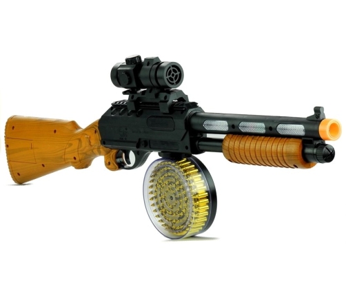 Machine Gun Weapon AK 868-1 Shines & Plays 60 cm