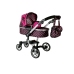 Doll Stroller Alice Black-Pink Dotted