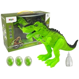 Interactive Dinosaur Projector Sounds Walks on Batteries Folds Eggs Pair