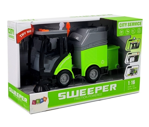 Rubbish Sweeper with Sound and Moving Parts Friction Drive 1:16