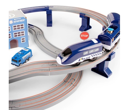 Police Town Train Set Blue 203 km/h