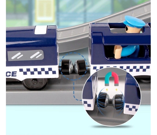 Police Town Train Set Blue 203 km/h