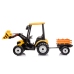 Battery-operated tractor with trailer Hercules Yellow 24V