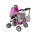 Baby Doll Stroller 2-in-1 Carrycot Bag Pink Stars