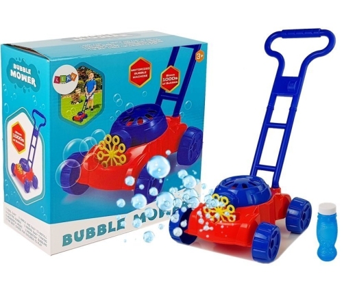 Lawn Mower Bubble Machine Red-Blue Soap Bubbles