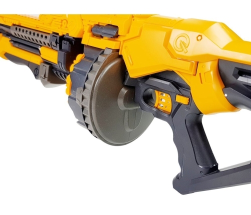 Battery Pistol Foam Cartridges 82 cm Rotating Magazine Yellow