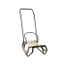 Metal Sled with push bar Backrest Strap Black