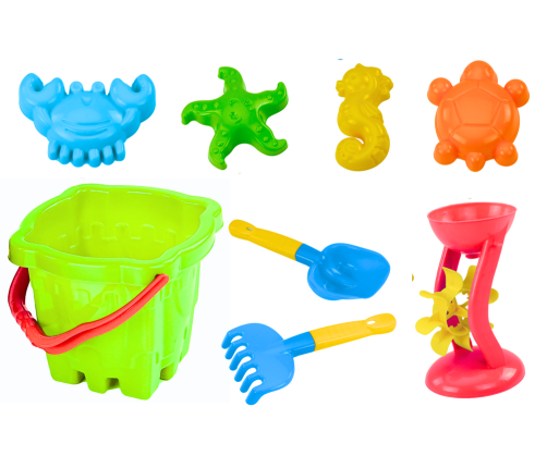 Sand Toy Set Bucket Castle Grinder 9 El